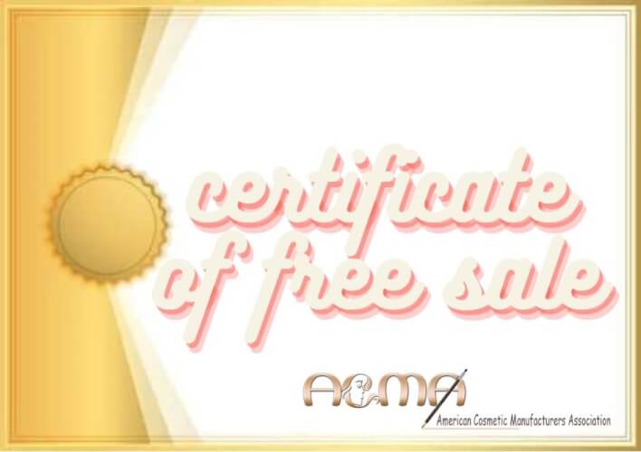 certificate of free sale